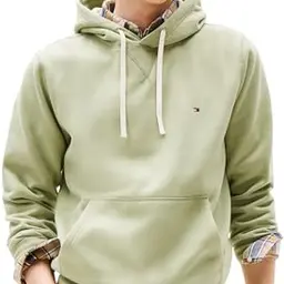 Tommy Hilfiger Herren Hoodie Seasonal Fleece, Grün (Earth Sage), XXL