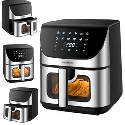 Heißluftfritteuse 8 Liter – 4 in 1 Mini Backofen und Friteuse ohne Öl