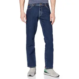 Wrangler Herren Texas Low Stretch Straight Jeans, Darkstone, Größe 42/36