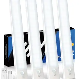 KALAHOL 4er Set LED Unterbauleuchten für Küche, Bewegungssensor mit Ladekontrolle, 20CM, Kaltweiß