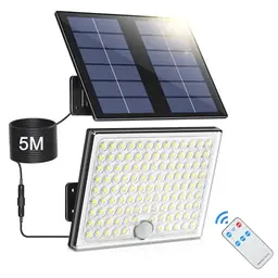 Solarlampen für Garten und Außen mit Fernbedienung und Bewegungsmelder, wasserdicht