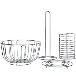 axentia Küchen-Set, 4 Teile, Silber