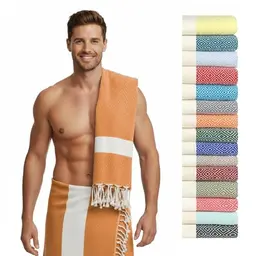 Saunahandtuch XL 100x200 cm aus Baumwolle - ideal für Sauna, Strand und Hamam - leicht und platzsparend