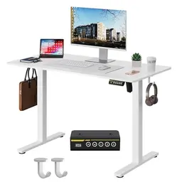 Gamork Elektrischer höhenverstellbarer Schreibtisch 100x60cm Weiß