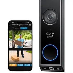 eufy Security Video-Türklingel E340, Dual-Kamera, 2K HD Farb-Nachtsicht, kabel- oder akkubetrieben
