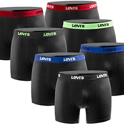 LEVIS Herren Boxershorts 7er Pack - New Black - Größe S