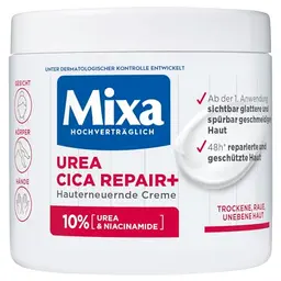 Mixa Urea Hauterneuernde Creme mit Niacinamide für trockene und raue Haut, 400 ml