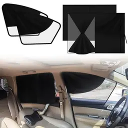 ytorgr 4er Set Magnetischer Sonnenschutz für Auto - Universeller UV- & Hitzeschutz für Seitenfenster