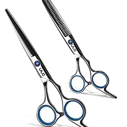 Professionelles Haarschneidescheren-Set mit Ausdünnungsschere, Texturierungsschere und Rasierklinge aus japanischem Edelstahl, 6,5 Zoll