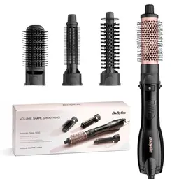 BaByliss 4-in-1 Warmluftbürste für Styling, Trocknen & Glätten, 1200W, Schwarz/Pink