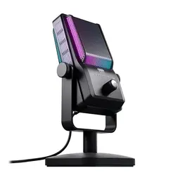 CHERRY XTRFY NGALE R USB-Mikrofon für Gaming & Streaming, Cardioid, Plug & Play, RGB-Beleuchtung, Schwarz