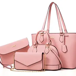 Bagsure Damen Handtasche Schultertasche 4-teiliges Set