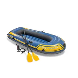 Intex Challenger 2 Aufblasbares Schlauchboot für 2 Personen, Blau, 236x114x41 cm