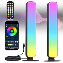 Aicharynic 2er RGB LED Lightbar für TV, Raum & Gaming – App, Fernsteuerung, Musik-Sync, Dimmbar, Smart Home