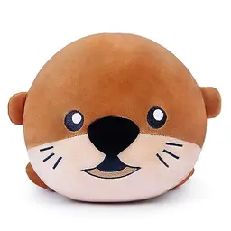 SNOWOLF Plüsch Kissen Meerestiere - Weiches Umarmungskissen für Mädchen (30cm, Otter)
