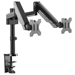 RICOO Gasdruckfeder Monitor Halterung für 17-32 Zoll, Tischhalterung für 2 Monitore, TS3911