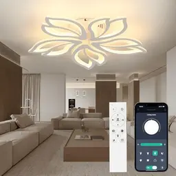 OTREN LED Deckenlampe 48W dimmbar mit Fernbedienung und App, moderne Wohnzimmerlampe
