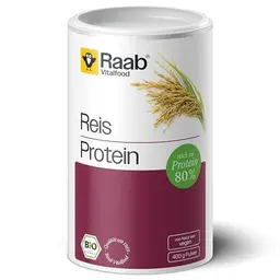 Raab Vitalfood® Bio Reisprotein Pulver (400 g) - 80% pflanzliches Eiweiß, vegan, glutenfrei, neutraler Geschmack
