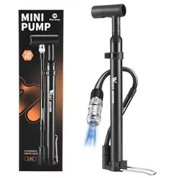WESTGIRL Mini Fahrradpumpe mit Manometer, Hochdruck bis 120 PSI, für Presta & Schrader Ventile