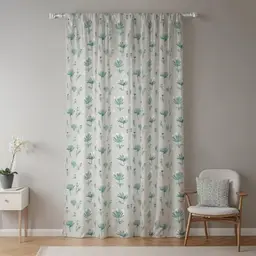 Blumenvorhänge für Schlafzimmer und Wohnzimmer 135x175cm mit Stangentasche