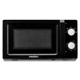 MEDION Mikrowelle 20L, 700W - kompakt, mit 5 Stufen, Auftaufunktion & Timer (MD11475) - schwarz