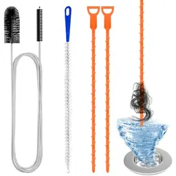 Redamancy 4 Stück Abflussreiniger Spirale – Flexible Reinigungsbürste für Küche und Dusche