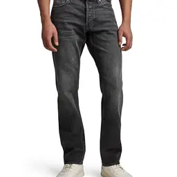 G-STAR Herren Mosa Straight Jeans in Worn Black, Größe 36W / 30L