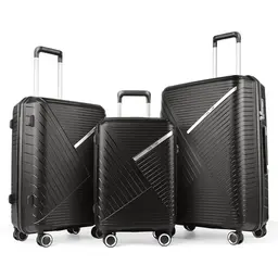 TAN.TOMI 3-teiliges Hartschalen Koffer Set mit TSA-Schloss und 4 Rollen