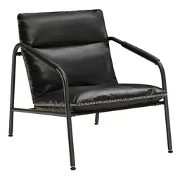 VASAGLE EKHO Loungesessel mit Metallrahmen – Mid-Century-Modern-Stil, tintenschwarz
