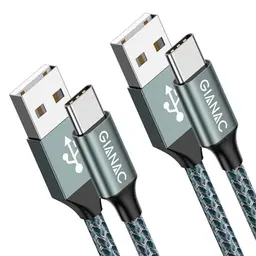 GIANAC USB C Kabel 2 Stück 2m - Schnellladen und Synchronisieren für Samsung, Huawei und Sony Xperia