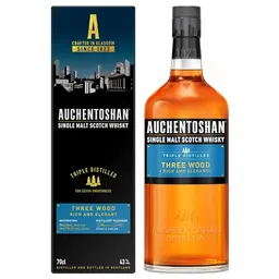 Auchentoshan Three Wood Single Malt Whisky mit Geschenkverpackung, 700ml, 43% Vol
