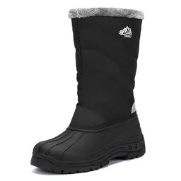 Kricely Wasserdichte Winterstiefel Herren Warm Gefütterte Rutschfeste Winterschuhe