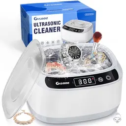 Gisaae 680ML Ultraschallreinigungsgerät für Brillen, Schmuck, Zahnschienen und Münzen