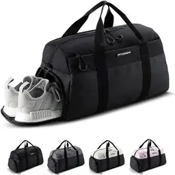 Fitgriff® Sport- und Reisetasche V2 mit Schuhfach & Nassfach für Sport und Fitness (Full Black, Small)
