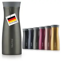 Blumtal Thermobecher 380 ml - Auslaufsicherer Edelstahl Kaffeebecher to go - Dunkelgrün