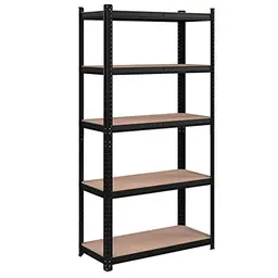 SONGMICS Schwerlastregal 40 x 90 x 180 cm, bis 875 kg belastbar, 5 verstellbare Ablagen, schwarz