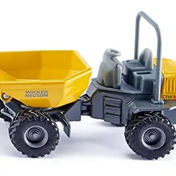 Siku 3509 Wacker Neuson Dumper, 1:50, Metall/Kunststoff, Gelb/Grau, Kipp- und drehbare Mulde