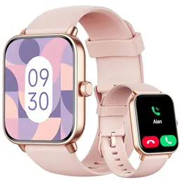 Damen-Smartwatch 1,85" mit Herzfrequenz, SpO2, Fitness- & Schlafmonitor, wasserdicht, mit Telefonfunktion, 100+ Sportmodi für iOS & Android