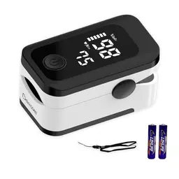 Berrcom Pulsoximeter für Blut-Sauerstoff-Sättigung, präziser Finger-Monitor für Kinder und Erwachsene, inkl. Batterien und Lanyard