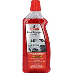 NIGRIN Autoshampoo Konzentrat, 1 Liter – entfernt Verschmutzungen, schont Lack & Kunststoff, mit Orangen-Duft