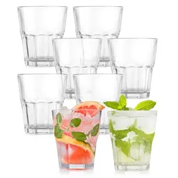 8 Stück 210ml Kunststoff-Trinkbecher für Kinder, stapelbar, ideal für Partys, Picknick und Camping