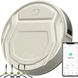 LEFANT M210P Saugroboter, Superschlank, 2200 Pa Saugkraft, 120 Min Laufzeit, WLAN, für Teppiche und Hartböden, mit Ladestation