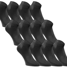 JACK & JONES Sneaker Socken 12er Set für Herren und Damen - Schwarz, Größe 39-42