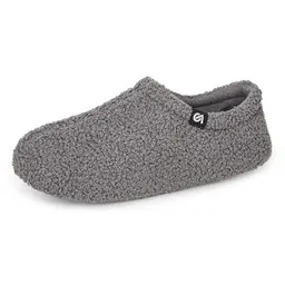 VeraCosy Damen Hausschuhe aus Memory Foam, Antirutsch, Grau, 38/39 EU