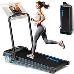Klappbares Laufband für Zuhause, 5-in-1 Walking Pad mit 12 km/h und LED-Anzeige, 12 Programme