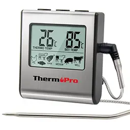 ThermoPro TP16 Digitales Bratenthermometer mit Timer für Grill und BBQ