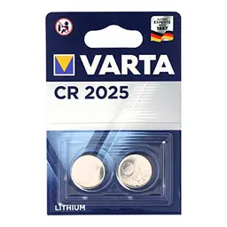 VARTA CR2025 Knopfzellen Batterien, 2 Stück, 3V für Elektronik - Autoschlüssel, Fernbedienungen, Waagen
