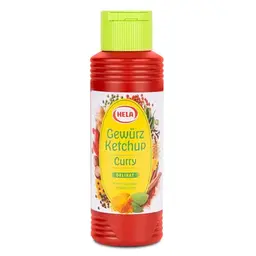 HELA Gewürz Ketchup Curry delikat 300 ml – vegan, glutenfrei, laktosefrei, ohne Konservierungsstoffe – für Pommes, Grill & Gemüse