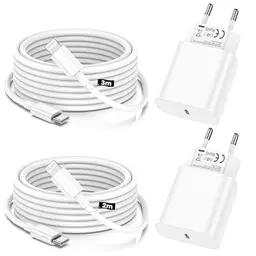 iPhone Ladekabel 2er-Pack USB-C auf Lightning 2M & 3M für iPhone 14 13 12 11 Pro Max XS XR X 8 7 6 Plus 5 & iPad