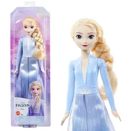Mattel Disney Elsa Puppe im Reiseoutfit, beweglich, mit ausziehbarem Rock und Stiefeln, Spielzeug für Kinder ab 3 Jahren